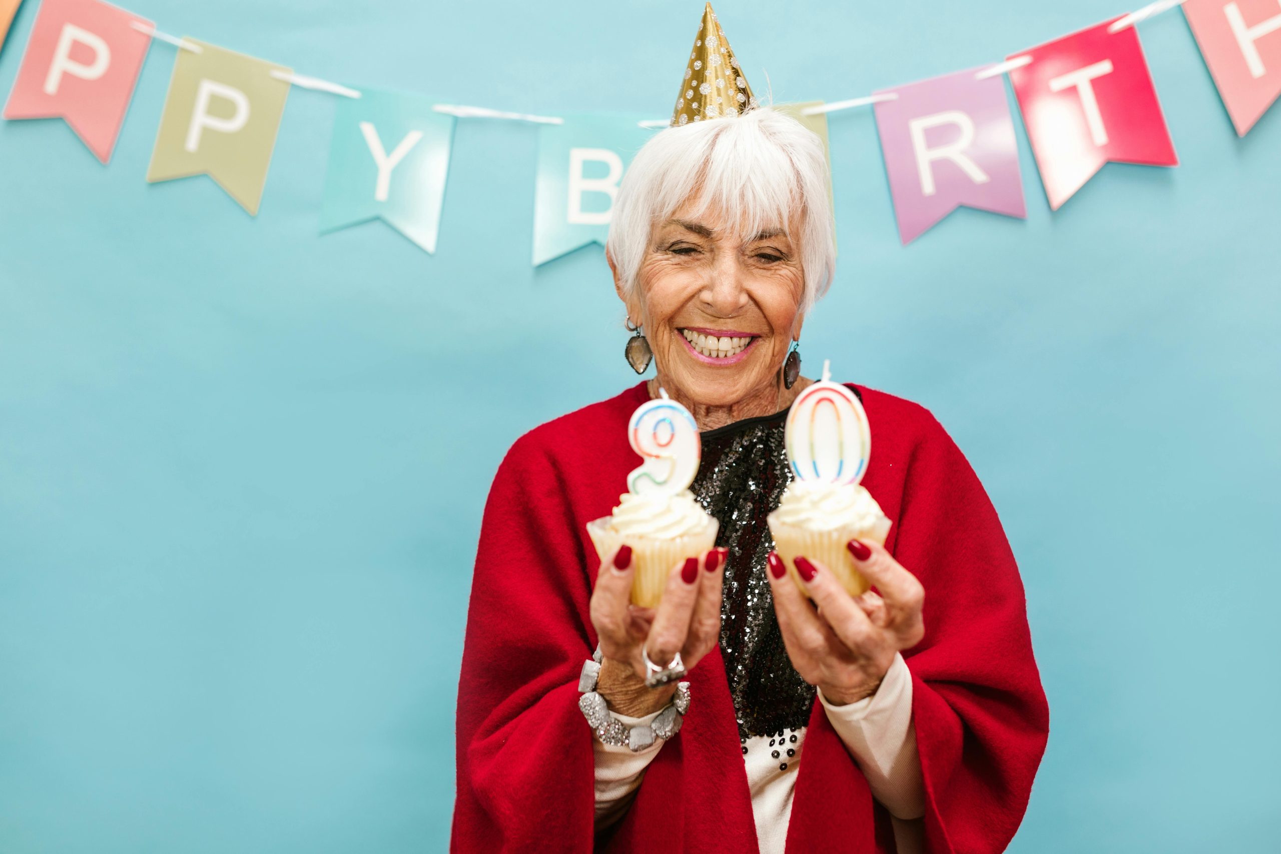 90th birthday celebration elderly happy