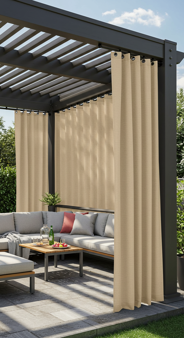 17 Idee Per Le Tende Da Esterno: Trasforma Il Tuo Spazio Esterno in un’Oasi di Comfort