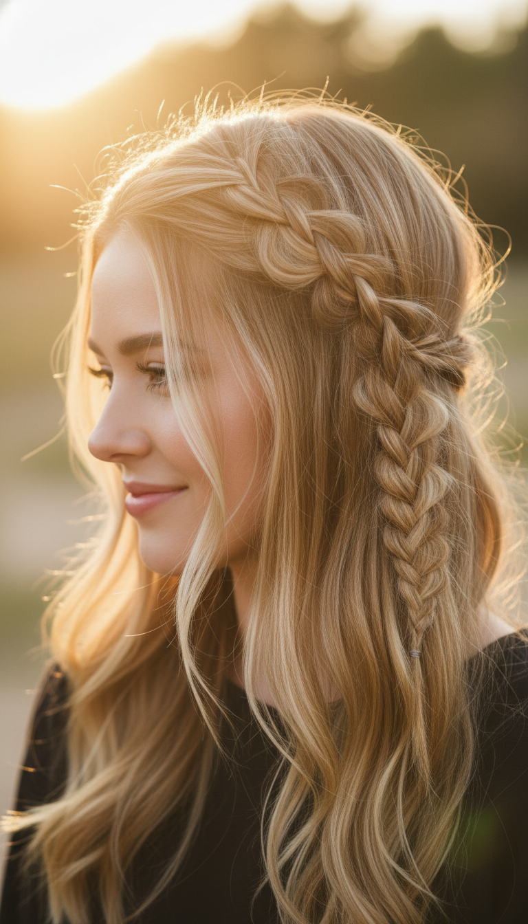 12 Boho Braids Hairstyles Half Up Half Down