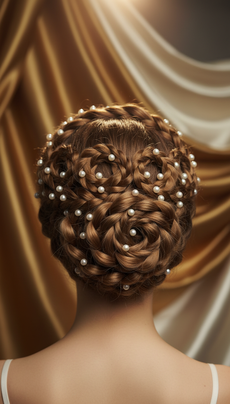 Intricate Updo with Pearls