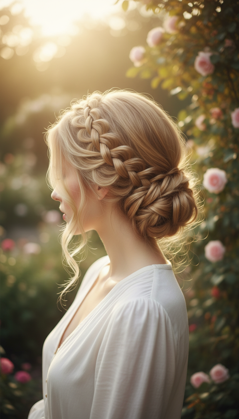 Waterfall Braid Updo