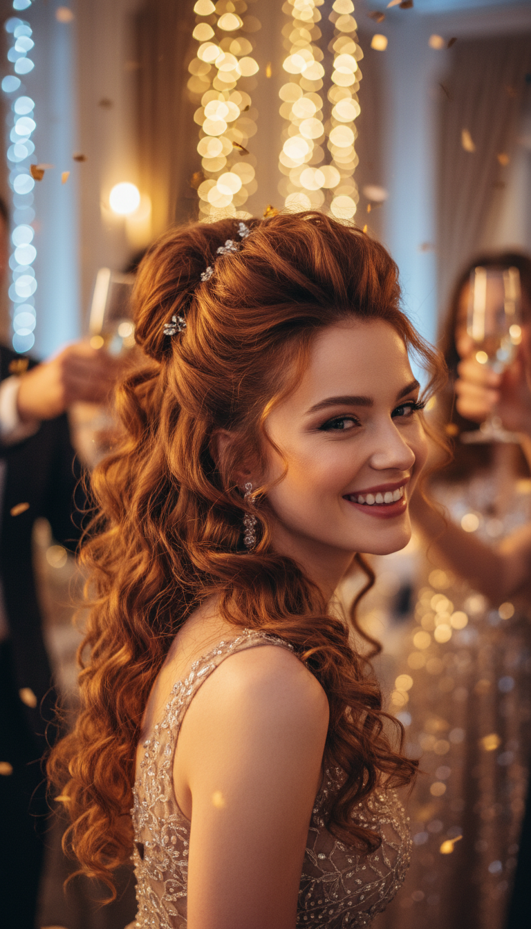 Voluminous Half-Up, Half-Down