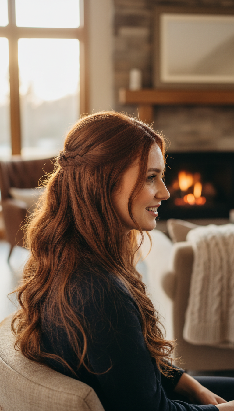 Enchanting Half-Up Braid with Volume