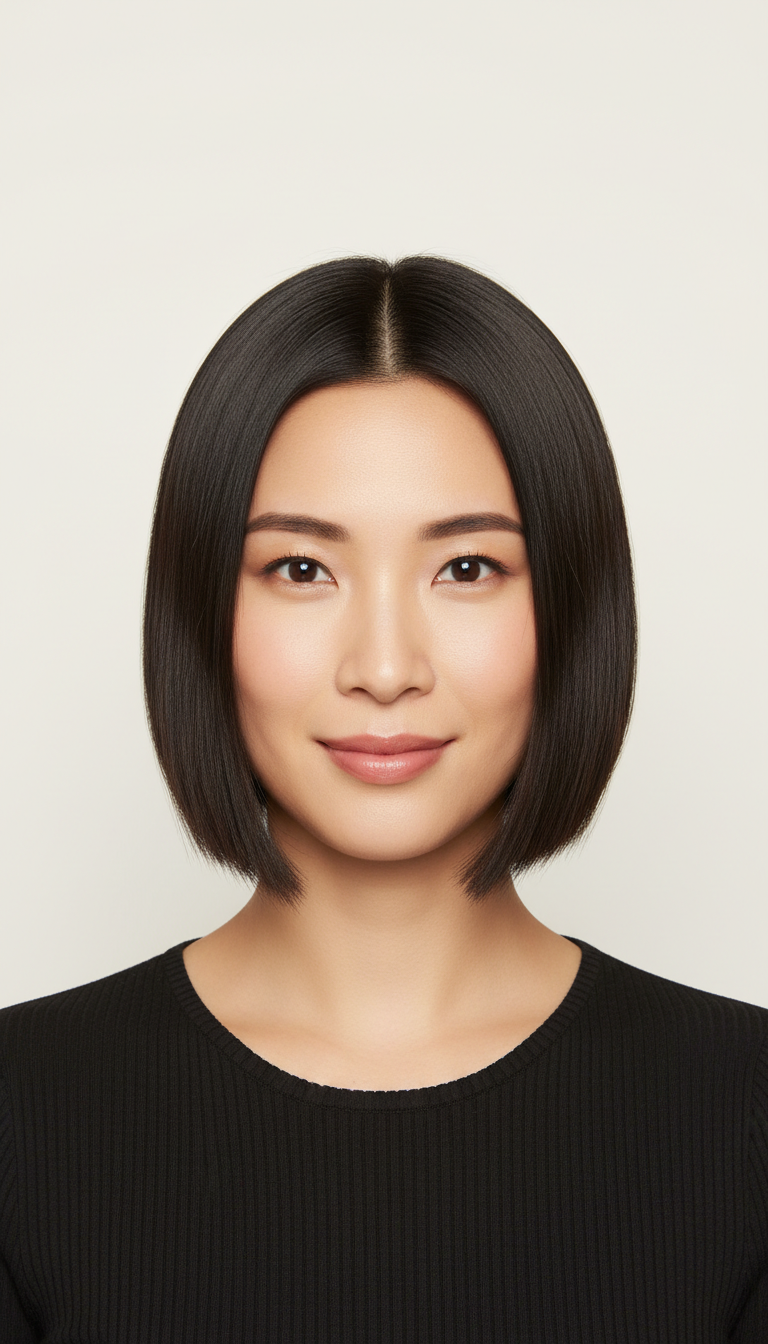 12 Lob Haircut Straight