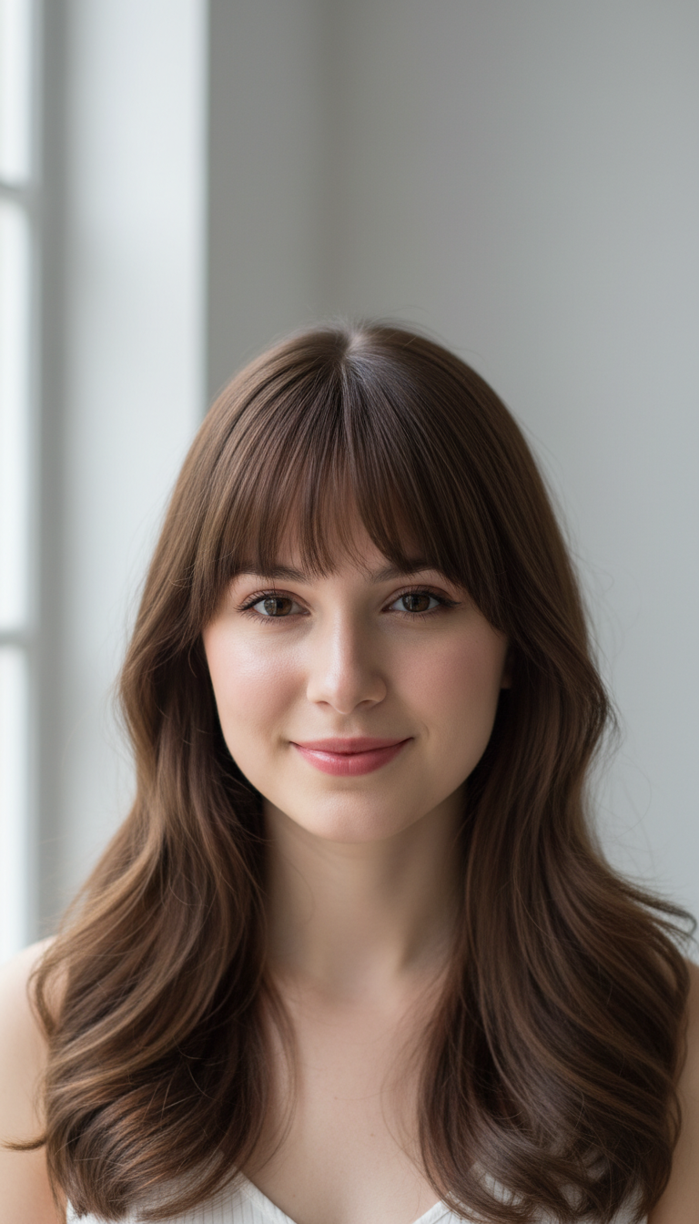 17 Curtain Bangs Hairstyles For Round Faces