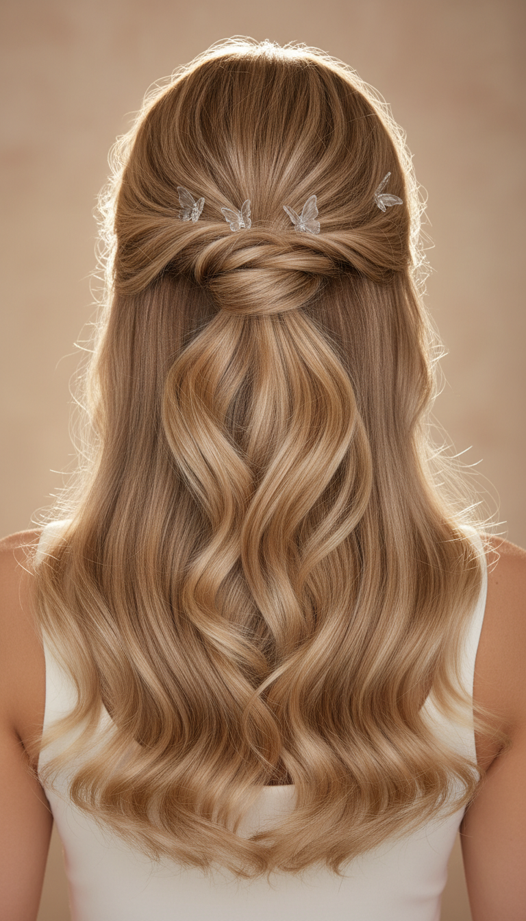 Chic Half-Up Butterfly
