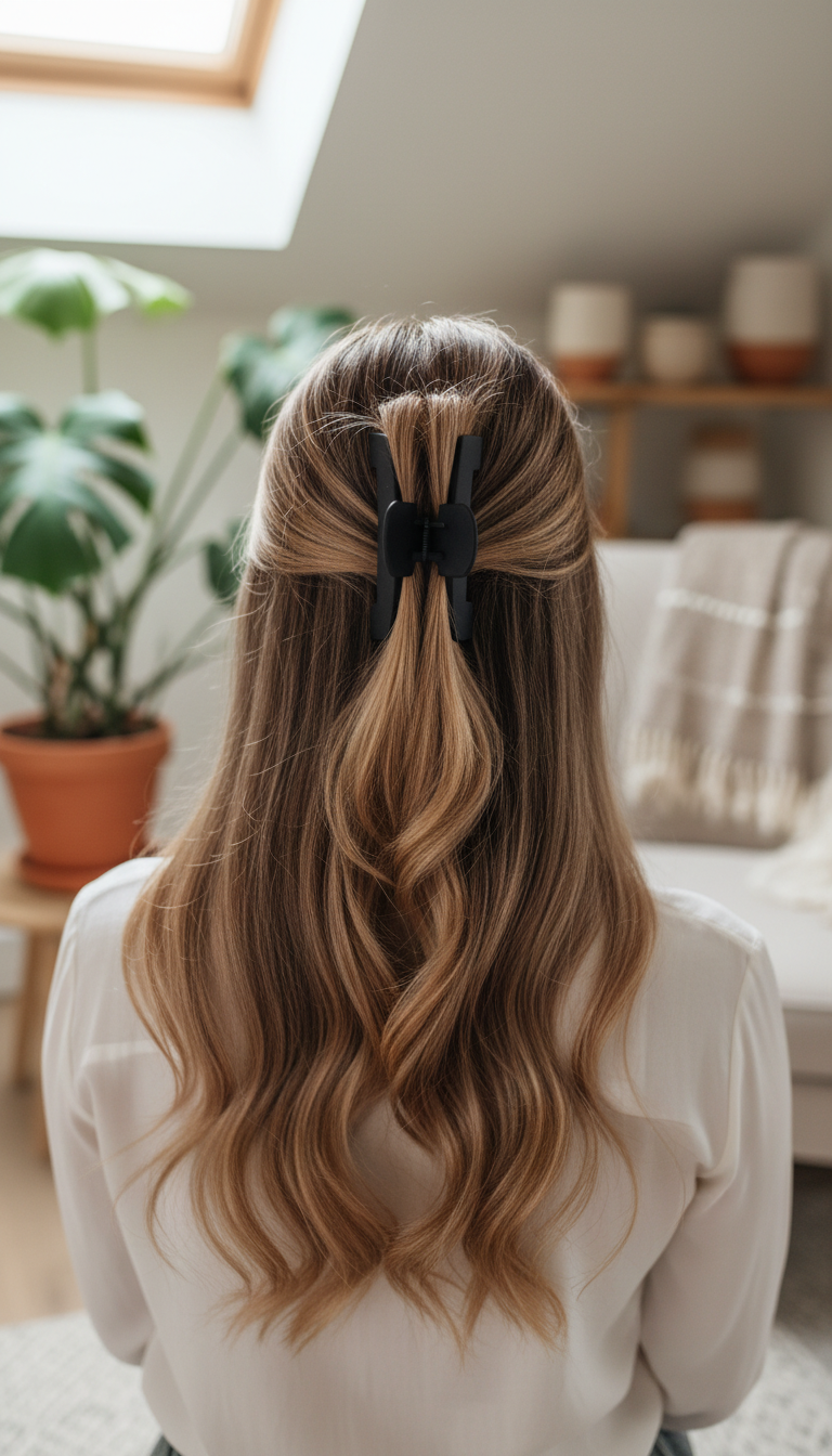 Chic Claw Clip Half-Updo