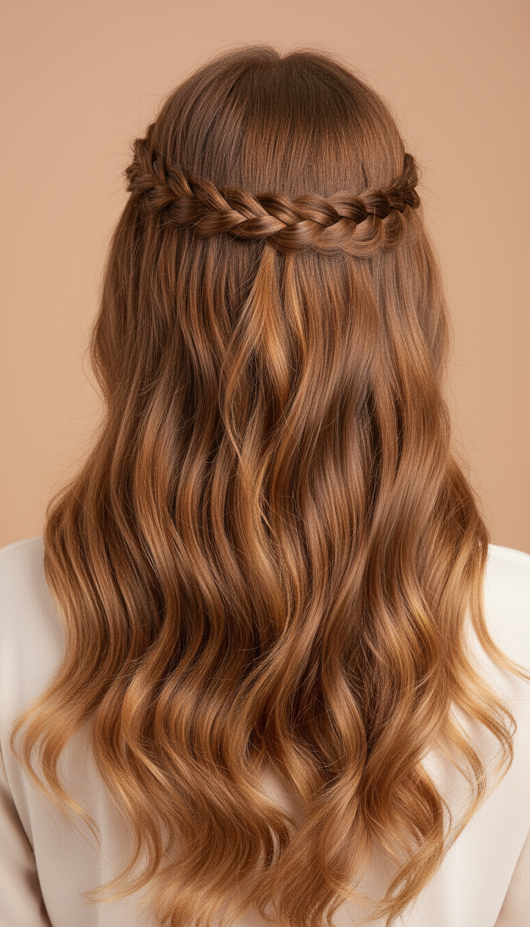 Braided Headband with Loose Waves