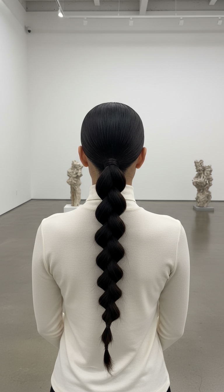 Sleek Bubble Braid Ponytail