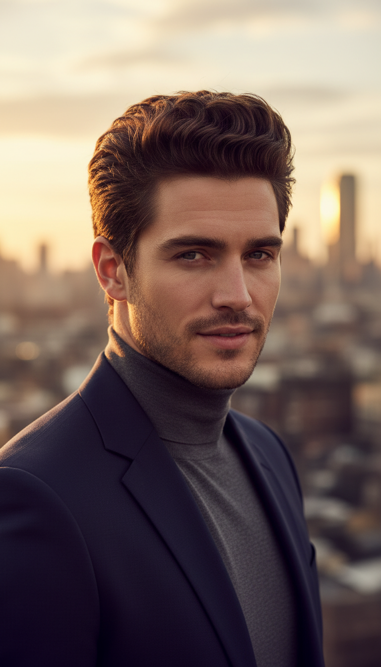 Modern Wavy Pompadour