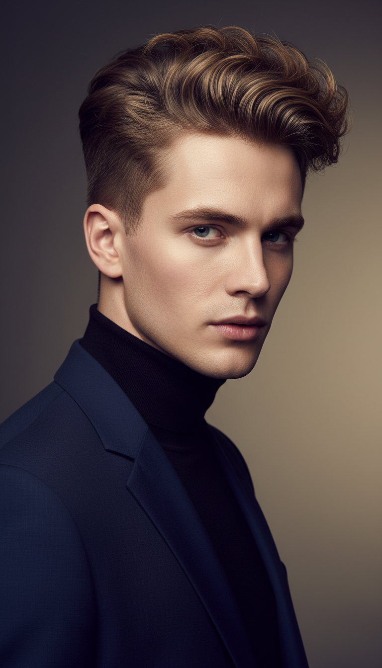 Undercut with Wavy Top