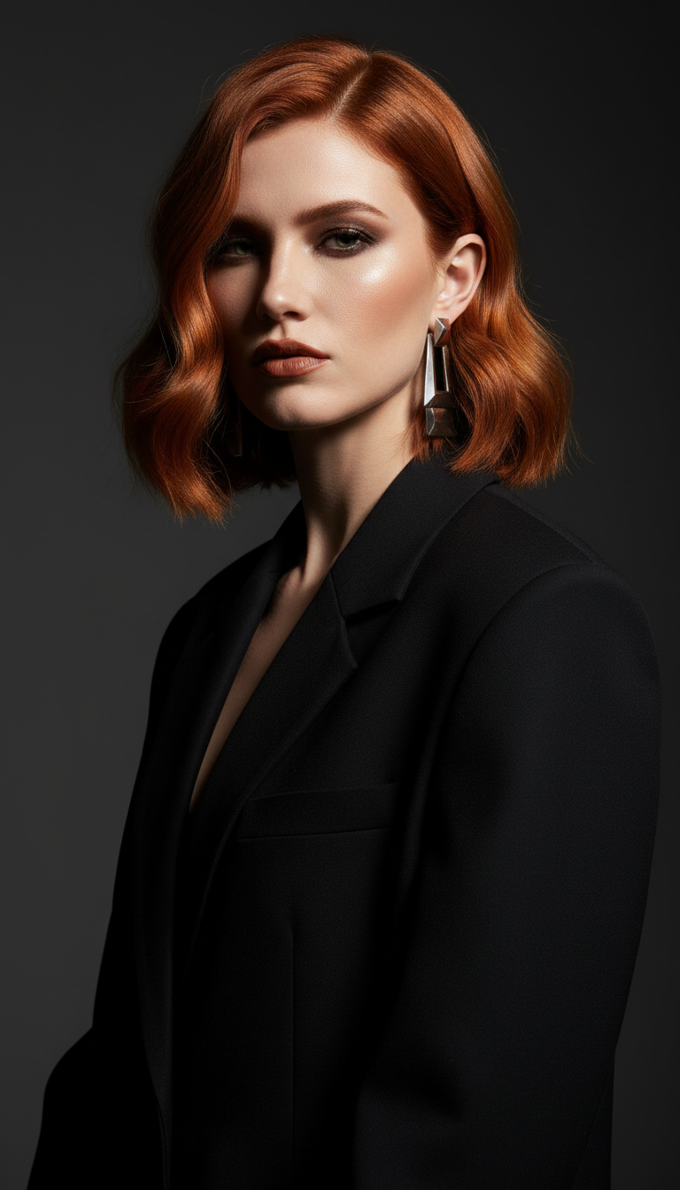 The Blunt Cut Wavy Midi