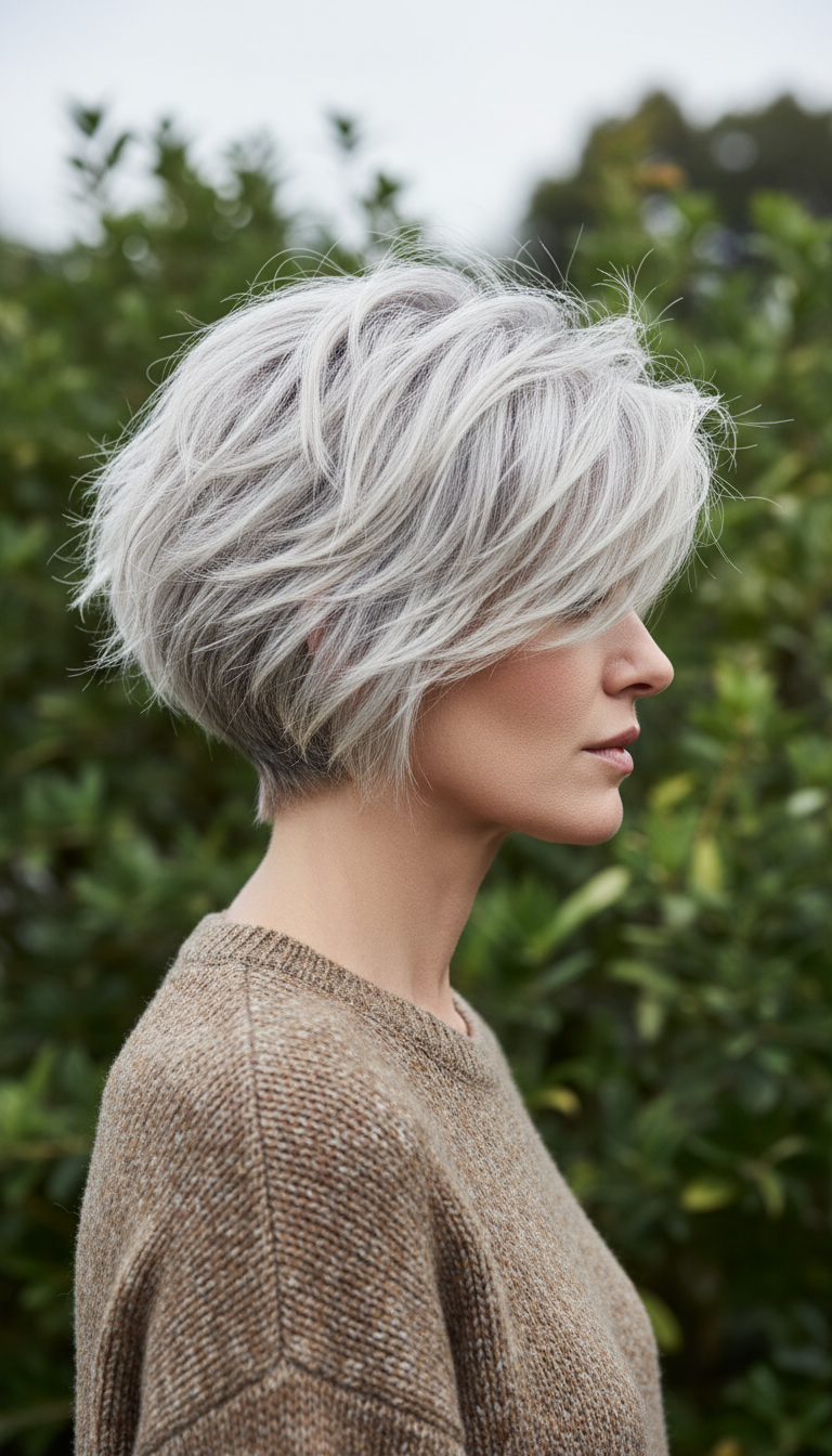 Playful Textured Pixie with Side-Swept Bangs