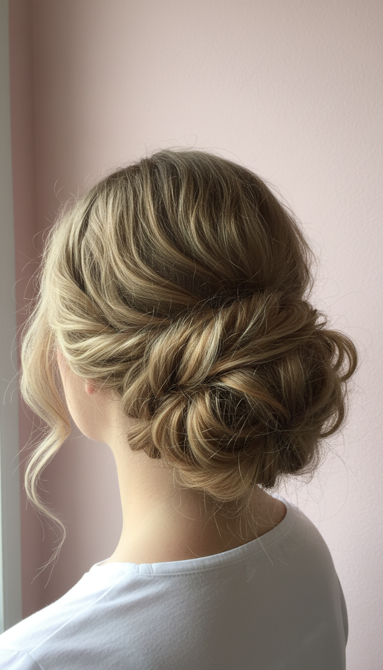 The Effortless Low Bun with Face-Framing Tendrils